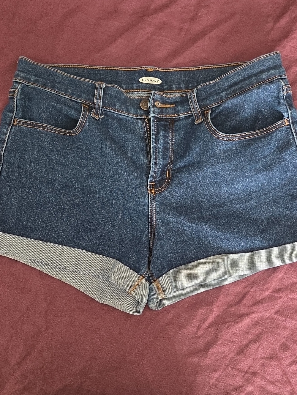 Old Navy Indigo Cuffed Denim Shorts
